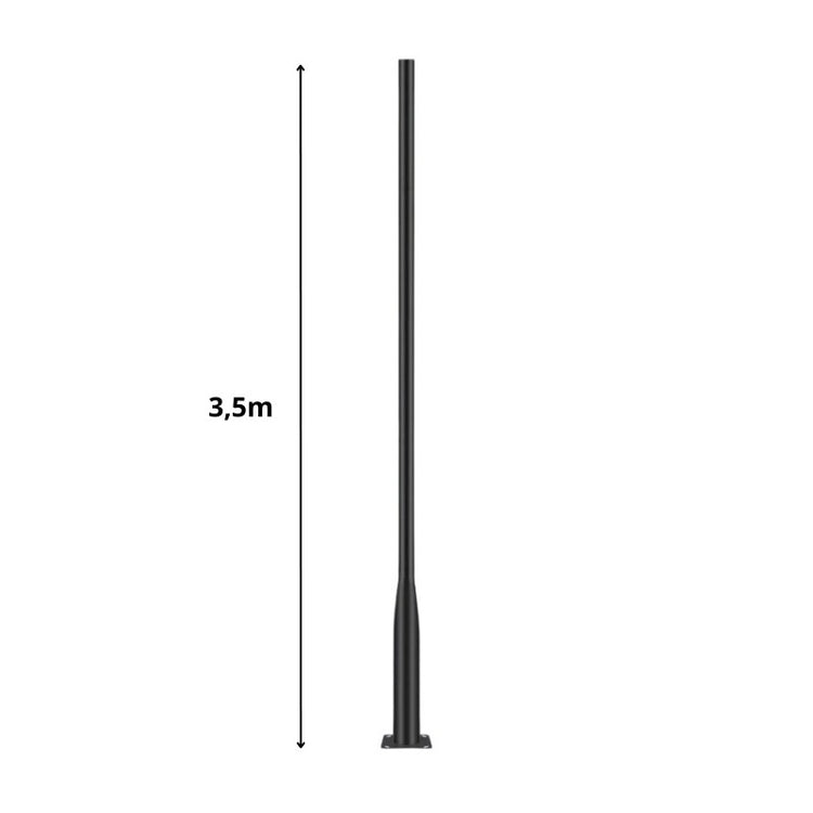Poteau pour Lampadaires en Acier 3,5 mètres