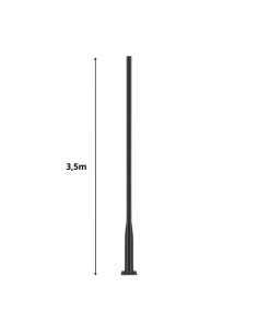 Poste para lampiões em aço 3,5 metros