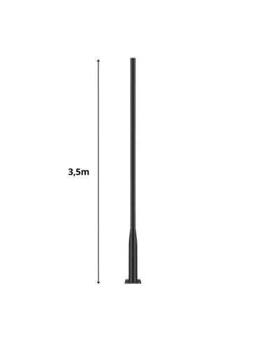 Poste para lampiões em aço 3,5 metros