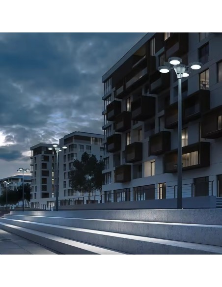 Poste de iluminação solar LED 790 lm Modelo Palaisia