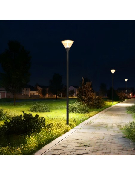 Poste de luz solar LED 1018 lm Modelo Aurora