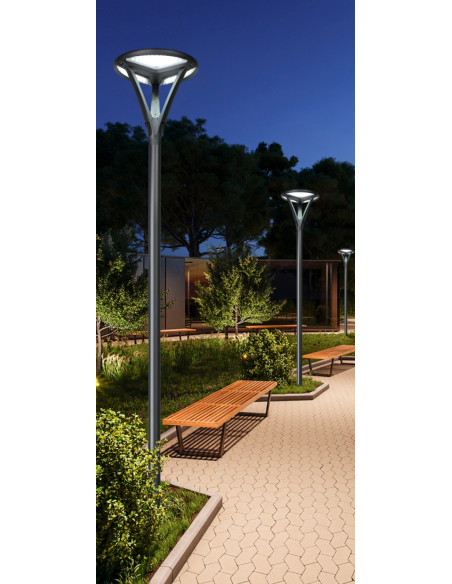 Lampadaire Solaire LED 2568lm Modèle New Circum