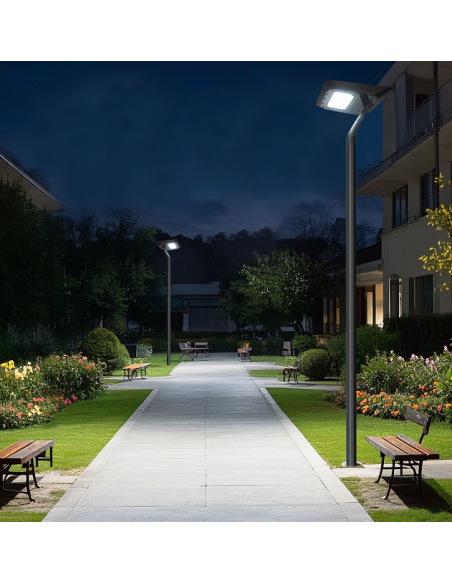 Poste de luz solar LED 5106 lm Modelo Luxo