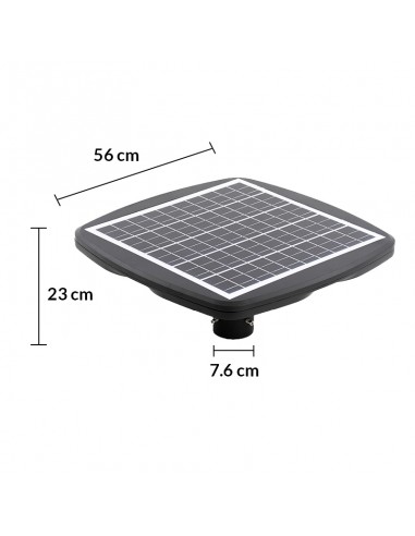 Poste de iluminação solar LED 2200lm Modelo...