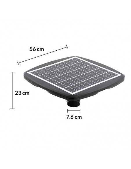 Lampadaire Solaire LED 2200lm Modèle Madison