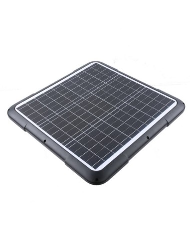 Lampadaire solaire vue de dessus