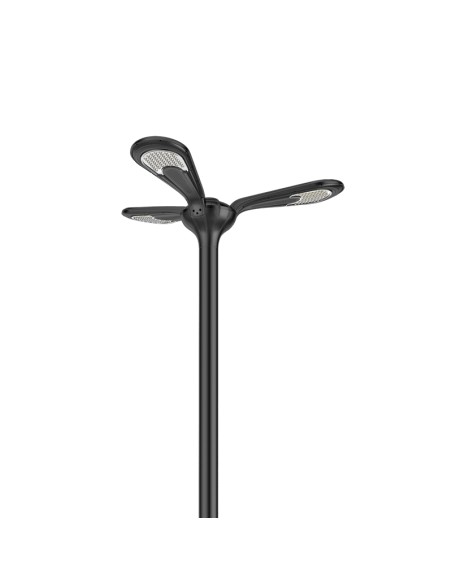 Poste de iluminação solar LED 2500lm Modelo Medusa 3