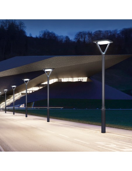 Poste de iluminação solar LED 1000lm modelo Rio