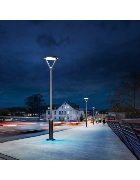 Poste de iluminação solar LED 1000lm modelo Rio