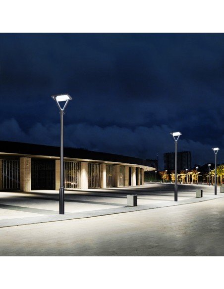 Poste de iluminação solar LED 1000lm modelo Rio