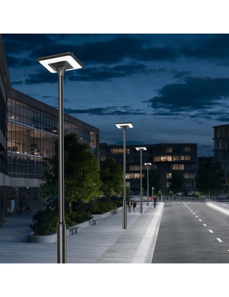 Poste de Luz Solar LED 3200 lm Modelo Helios