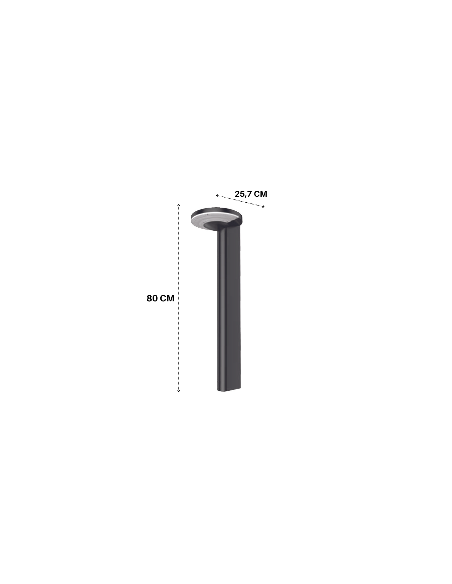 Borne LED Solaire 300lm Modèle Vaneos