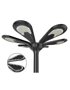 Poste de iluminação solar LED 3800 lm Modelo Medusa 6