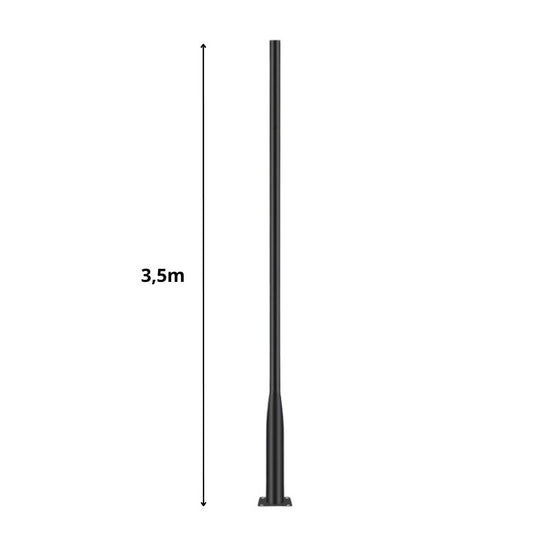Poteau pour Lampadaires en Acier 3,5 mètres