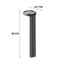 Borne LED Solaire 300lm Modèle Vaneos