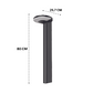 Borne LED Solaire 300lm Modèle Vaneos
